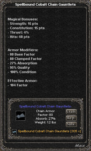 Picture for Spellbound Cobalt Chain Gauntlets (Alb)