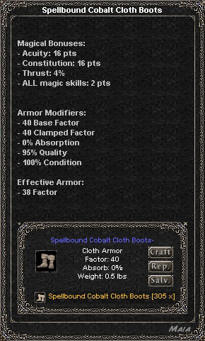 Picture for Spellbound Cobalt Cloth Boots (Alb)