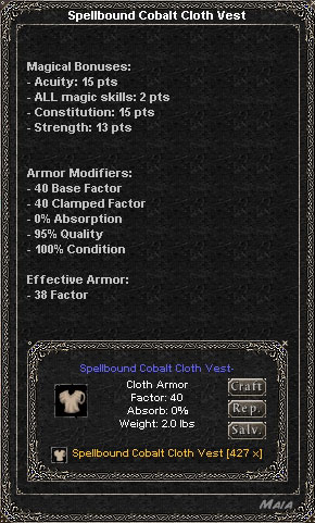 Picture for Spellbound Cobalt Cloth Vest (Alb) (magic)