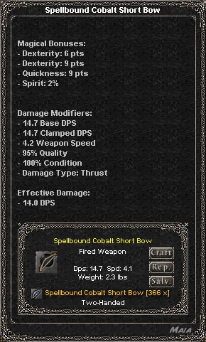 Picture for Spellbound Cobalt Short Bow (Alb)