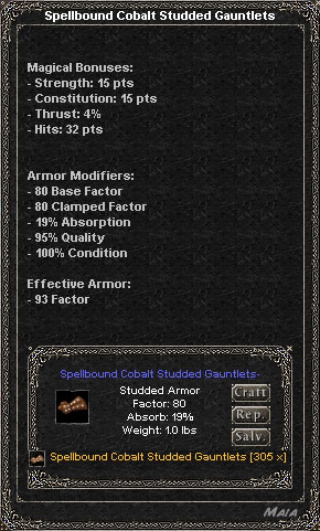 Picture for Spellbound Cobalt Studded Gauntlets (Alb)