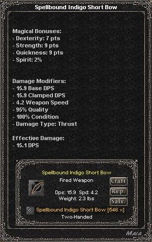 Picture for Spellbound Indigo Short Bow (Alb)