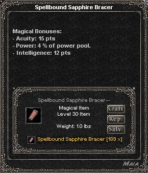 Picture for Spellbound Sapphire Bracer (Alb) (acu/int)