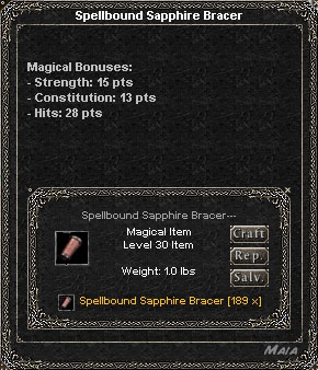 Picture for Spellbound Sapphire Bracer (Alb) (str/con)