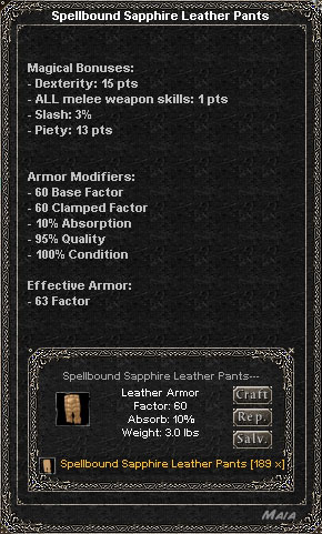 Picture for Spellbound Sapphire Leather Pants (Alb) (pie)