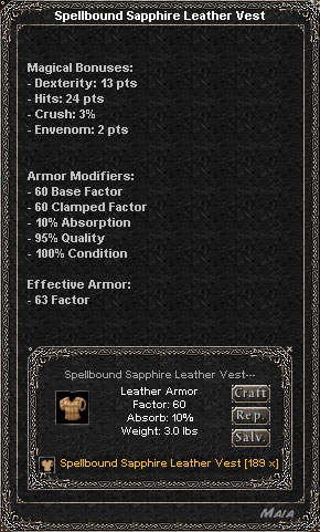 Picture for Spellbound Sapphire Leather Vest (envenom)