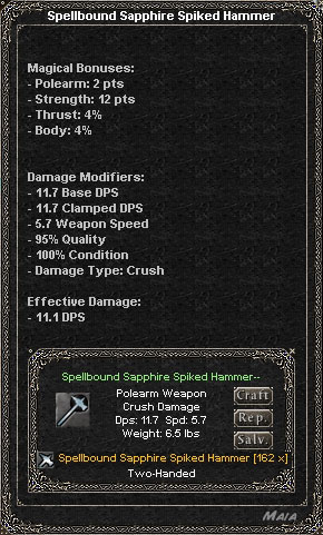 Picture for Spellbound Sapphire Spiked Hammer (Alb)