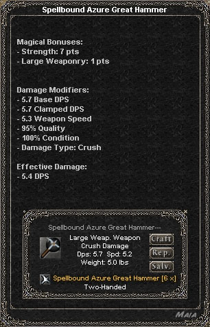 Picture for Spellbound Azure Great Hammer (Hib)