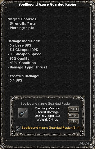 Picture for Spellbound Azure Guarded Rapier (Hib)