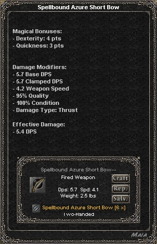 Picture for Spellbound Azure Short Bow (Hib)