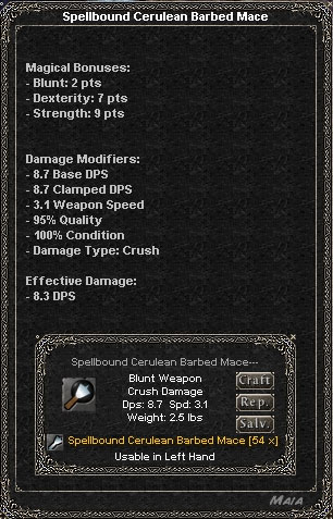 Picture for Spellbound Cerulean Barbed Mace (Hib)