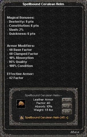 Picture for Spellbound Cerulean Helm (Hib) (leather)