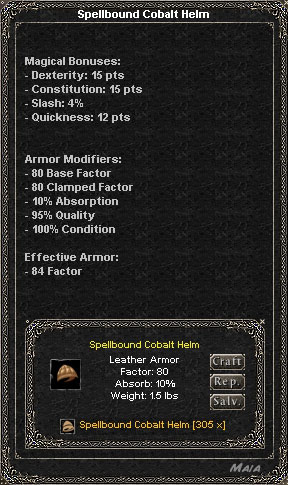 Picture for Spellbound Cobalt Helm (Hib) (leather)