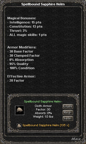 Picture for Spellbound Sapphire Helm (Hib) (cloth)