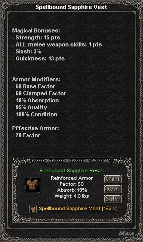 Picture for Spellbound Sapphire Vest (Hib) (reinf) (melee)