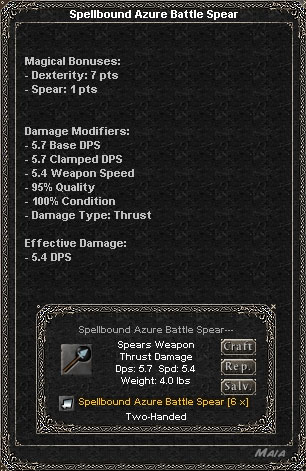 Picture for Spellbound Azure Battle Spear (Mid)