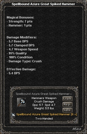 Picture for Spellbound Azure Great Spiked Hammer