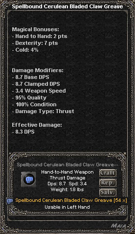 Picture for Spellbound Cerulean Bladed Claw Greave