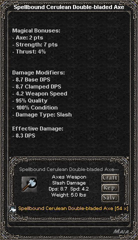 Picture for Spellbound Cerulean Double-bladed Axe (Mid)