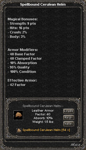 Picture for Spellbound Cerulean Helm (Mid) (leather)