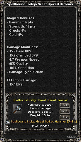 Picture for Spellbound Indigo Great Spiked Hammer (Mid) (str)