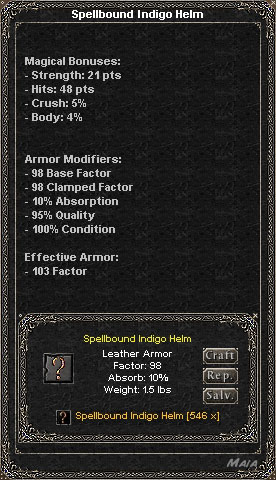 Picture for Spellbound Indigo Helm (Mid) (leather)