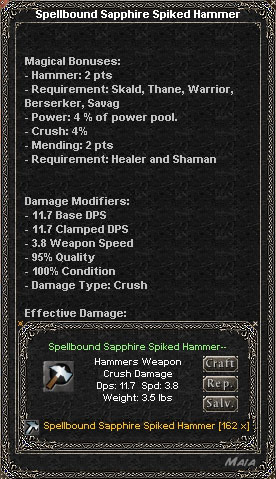 Picture for Spellbound Sapphire Spiked Hammer (Mid)