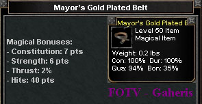 Picture for Mayor's Gold Plated Belt