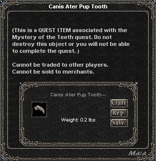 Picture for Canis Ater Pup Tooth