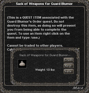 Picture for Sack of Weapons for Guard Blumor