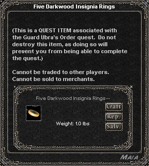 Picture for Five Darkwood Insignia Rings