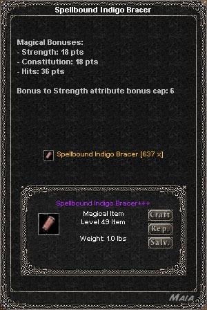 Picture for Spellbound Indigo Bracer (Mid) (str/con)