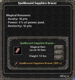 Picture for Spellbound Sapphire Bracer (acuity) (Hib)