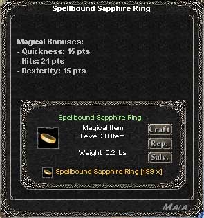 Picture for Spellbound Sapphire Ring (dex/qui) (Hib)