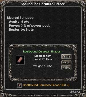 Picture for Spellbound Cerulean Bracer (acu/dex) (Mid)