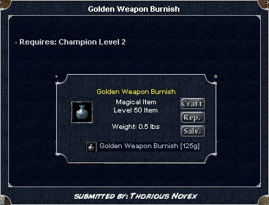 Picture for Golden Weapon Burnish