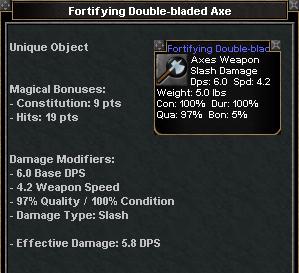 Picture for Fortifying Double-bladed Axe (u)