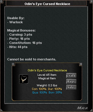 Picture for Odin's Eye Cursed Necklace