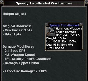 Picture for Speedy Two-Handed War Hammer (u)