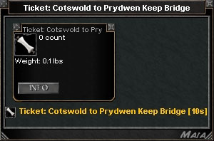 Picture for Ticket: Cotswold to Prydwen Keep Bridge