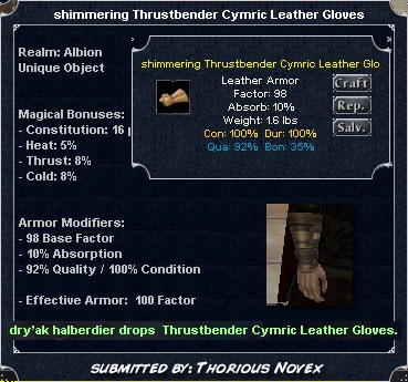 Picture for Thrustbender Cymric Leather Gloves (u)