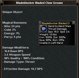 Picture for Bladeblocker Bladed Claw Greave (u)