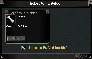 Picture for Ticket to Ft. Veldon