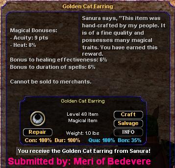 Picture for Golden Cat Earring