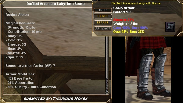 Picture for Defiled Arcanium Labyrinth Boots (Alb)
