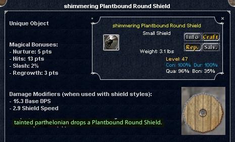 Picture for Shimmering Plantbound Round Shield (u)