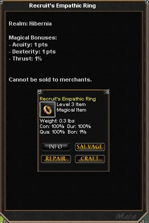 Picture for Recruit's Empathic Ring