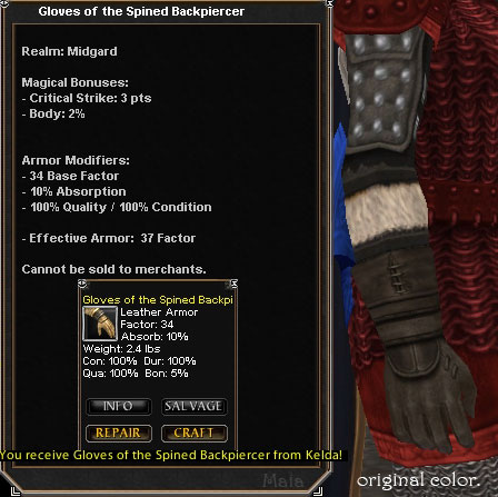 Picture for Gloves of the Spined Backpiercer (Leather)