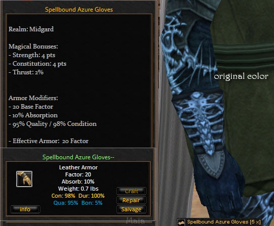 Picture for Spellbound Azure Gloves (Mid) (leather)