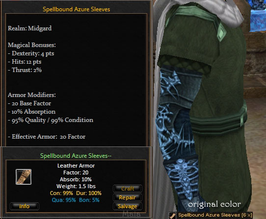 Picture for Spellbound Azure Sleeves (Mid) (leather)